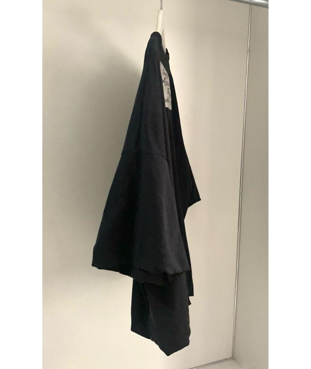 ACNE STUDIOS Черная хлопковая футболка, фото 5