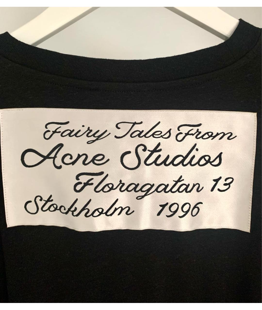 ACNE STUDIOS Черная хлопковая футболка, фото 3