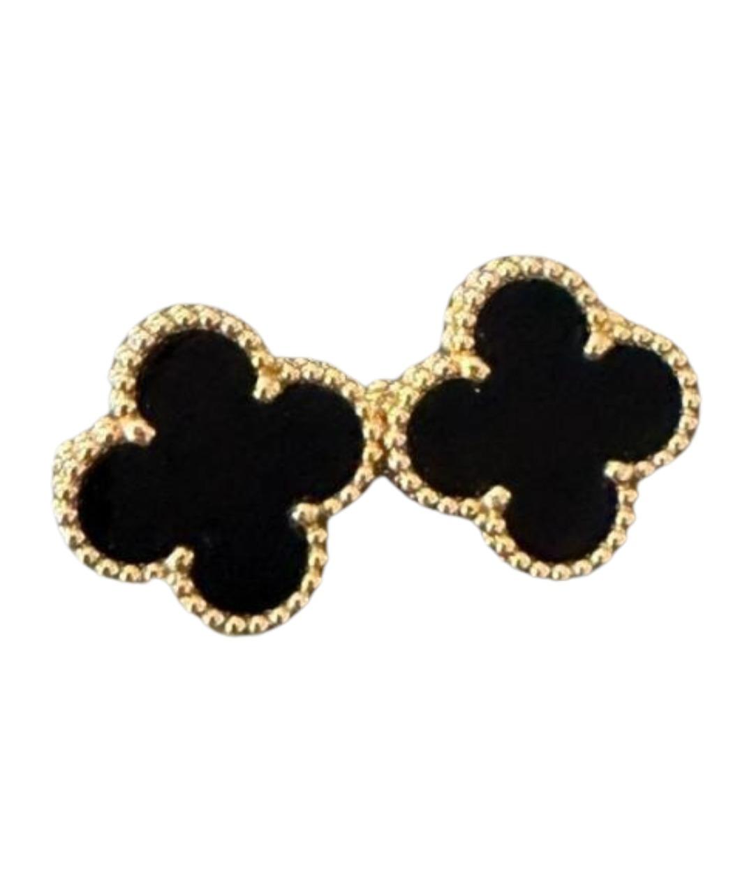 VAN CLEEF & ARPELS Черные серьги из желтого золота, фото 1