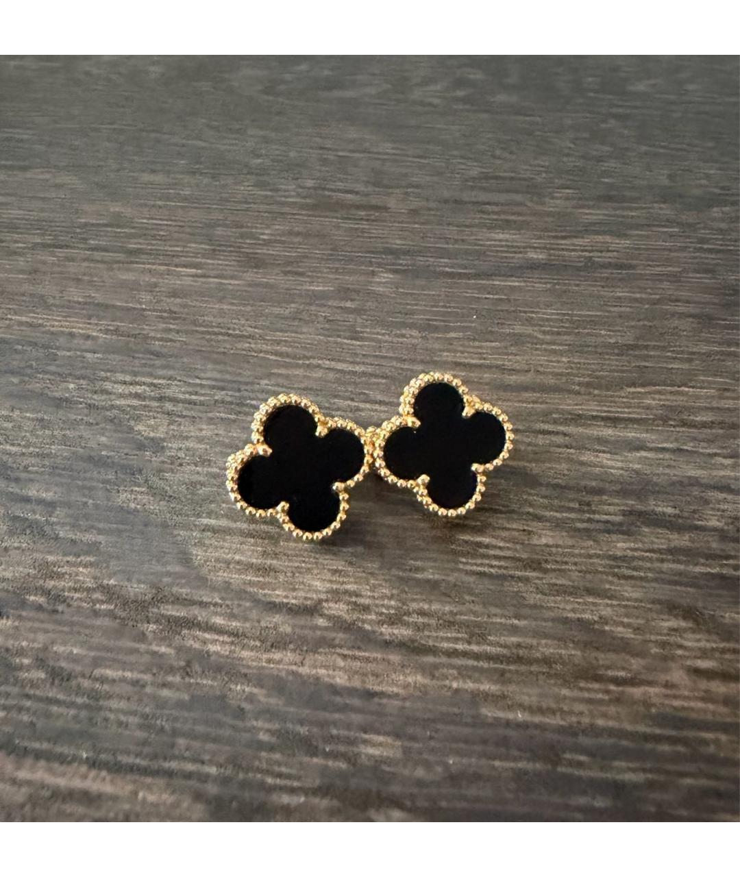 VAN CLEEF & ARPELS Черные серьги из желтого золота, фото 6