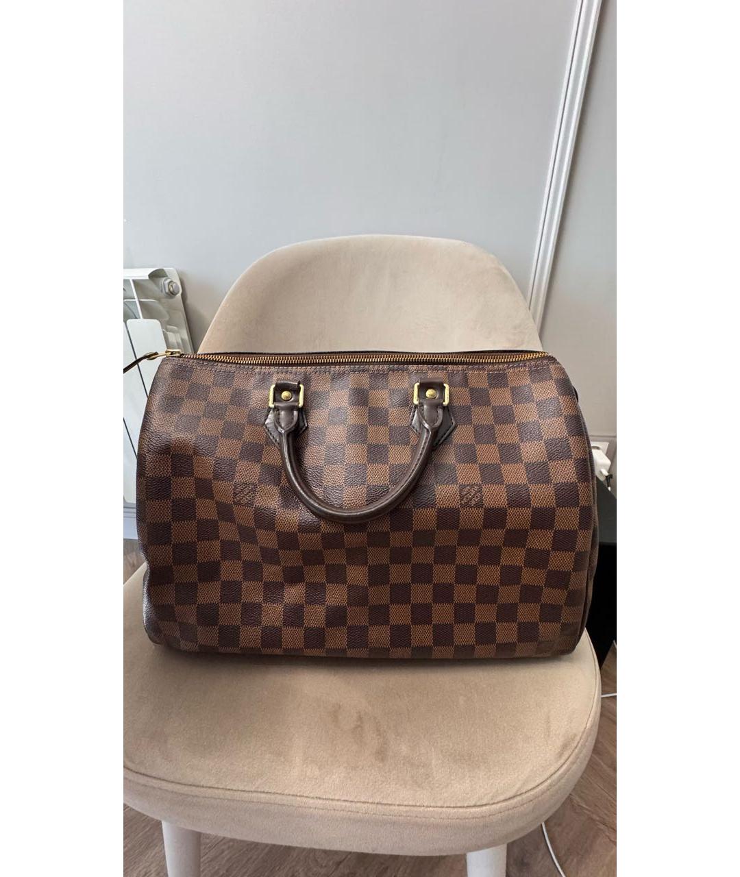 LOUIS VUITTON Коричневая сумка с короткими ручками, фото 3