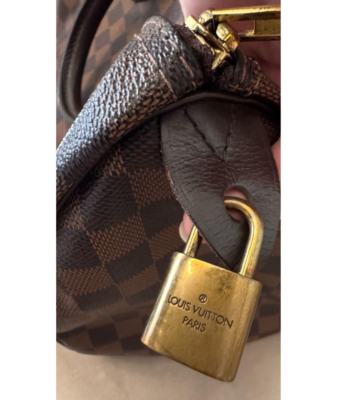 LOUIS VUITTON Коричневая сумка с короткими ручками, фото 7