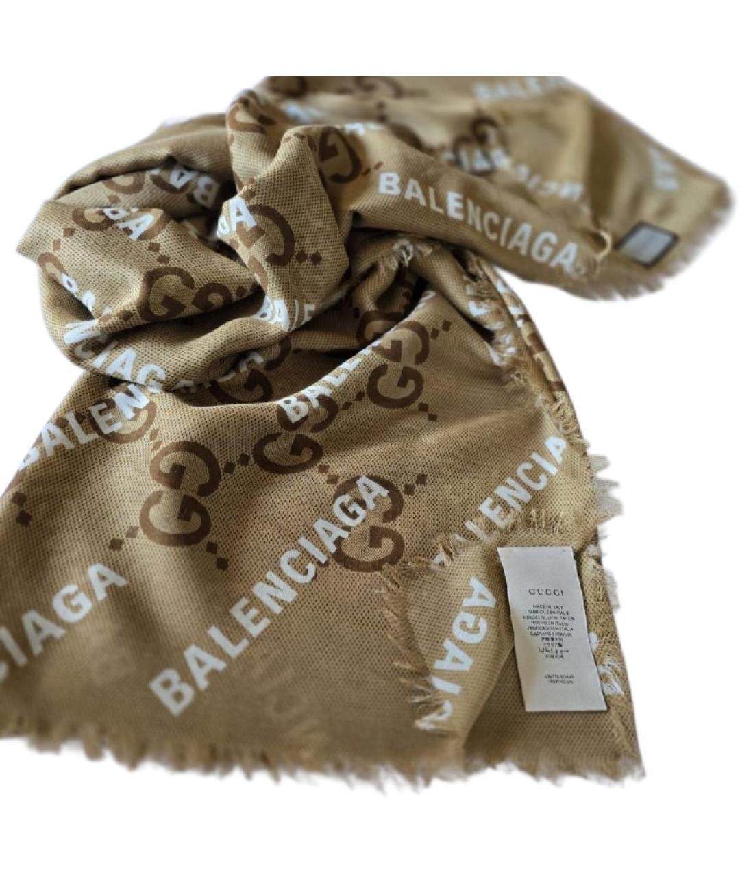 GUCCI Бежевый платок, фото 3