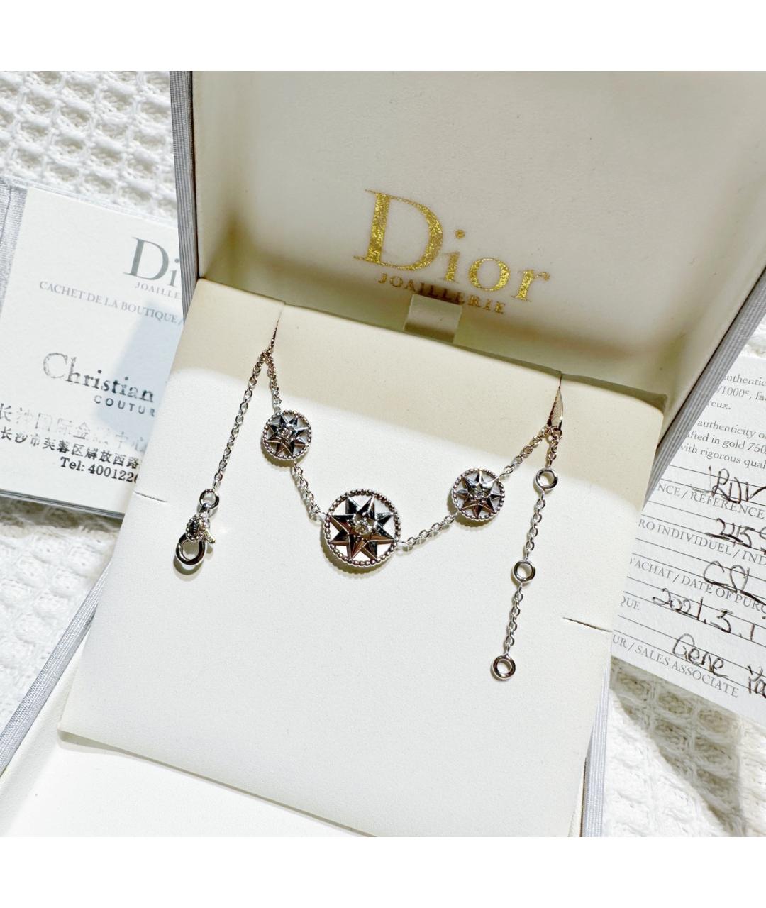 CHRISTIAN DIOR Серебрянный браслет из белого золота, фото 3