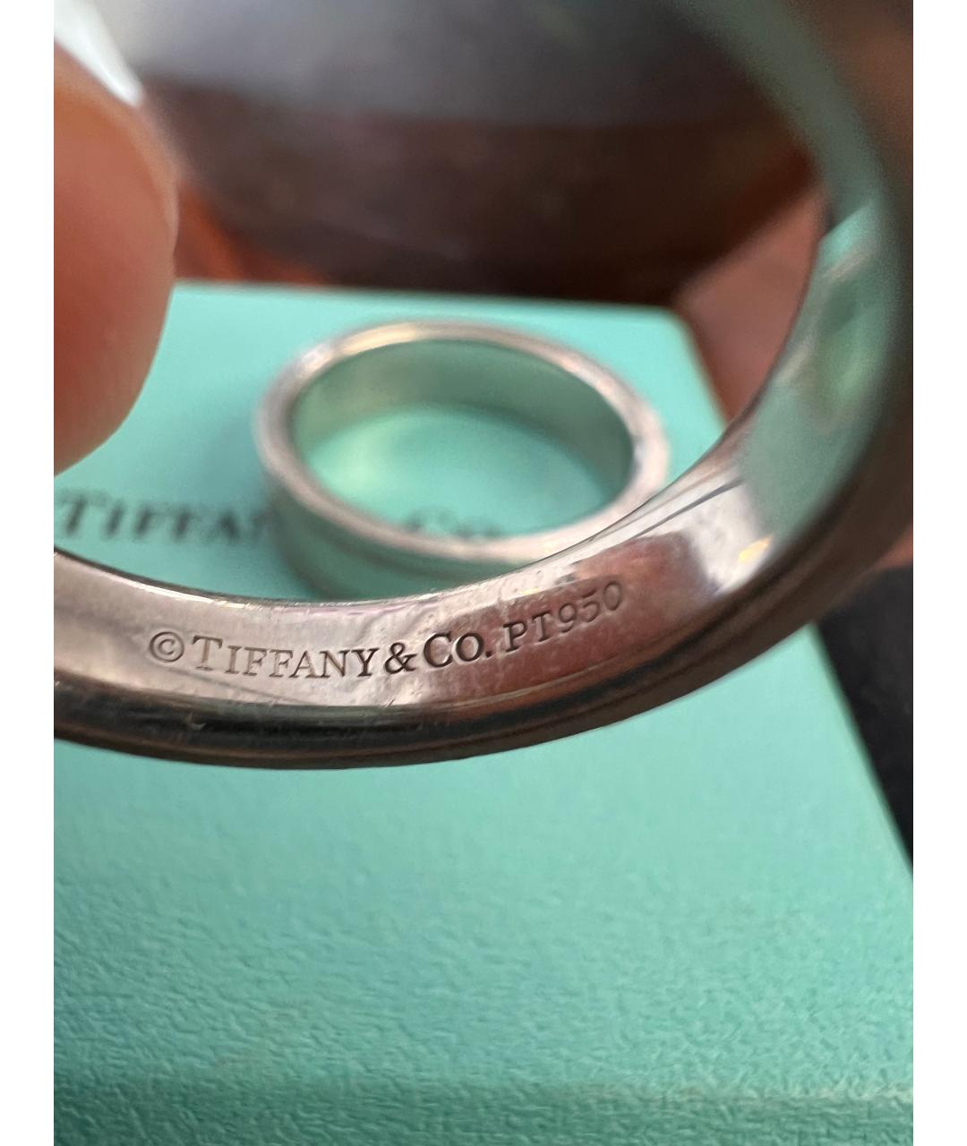 TIFFANY&CO Серебряное платиновое кольцо, фото 6