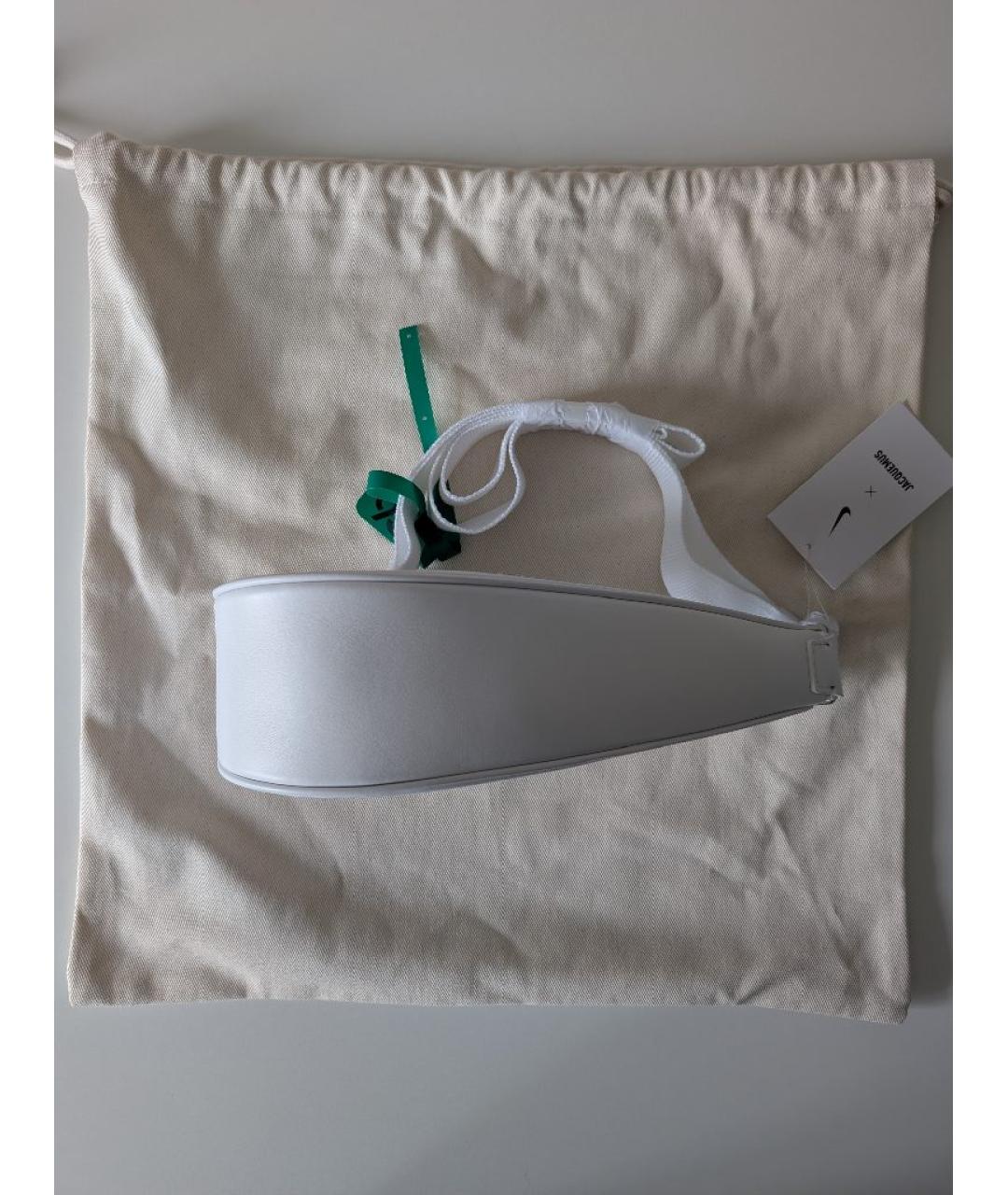JACQUEMUS Белая кожаная сумка через плечо, фото 4