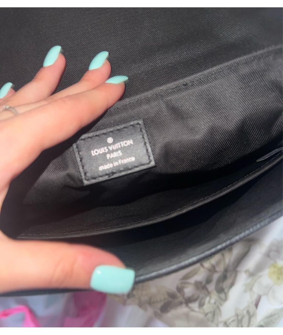 LOUIS VUITTON Черная барсетка, фото 4