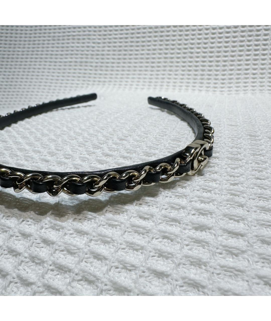 CHANEL Черный ободок, фото 7