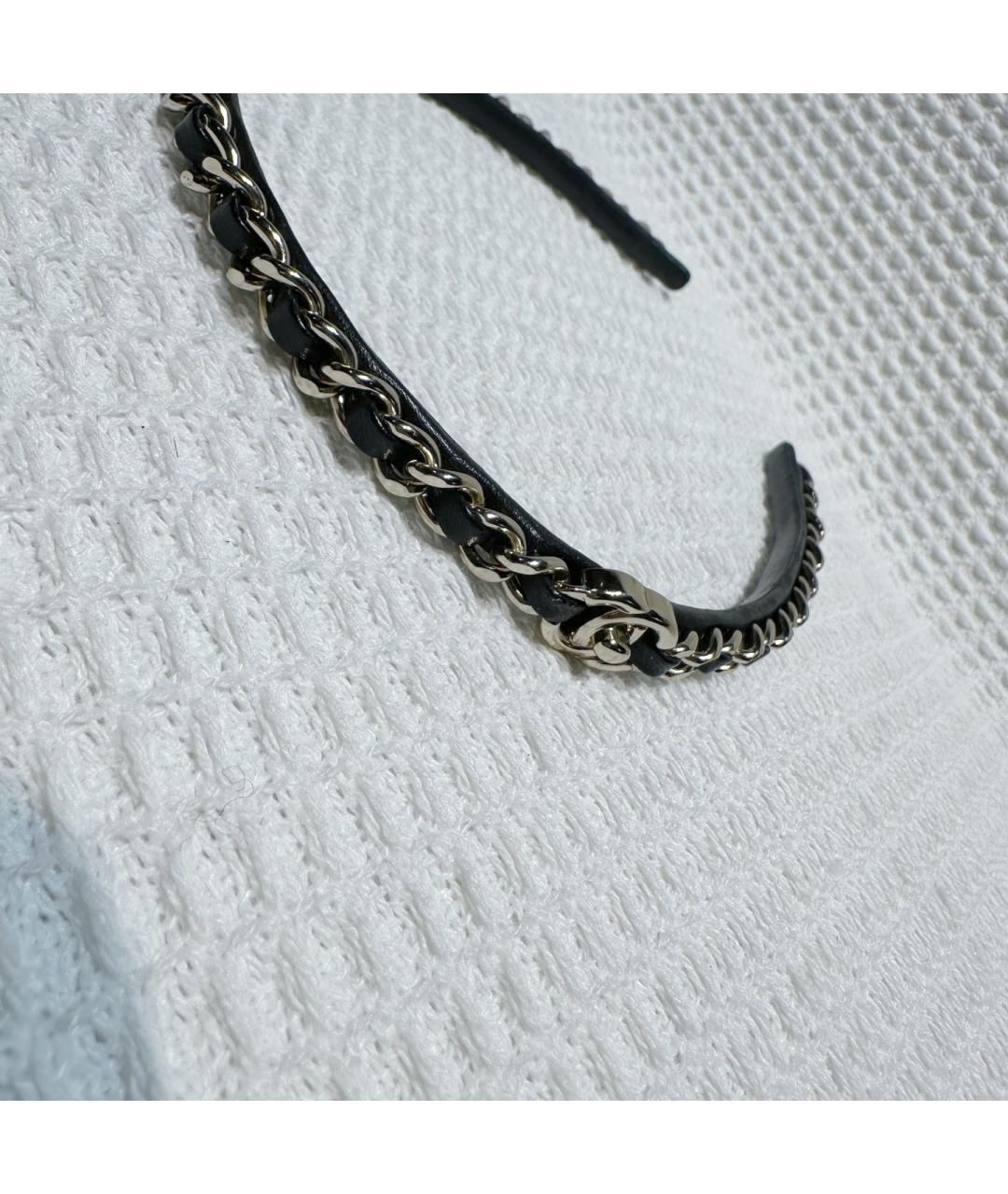 CHANEL Черный ободок, фото 2