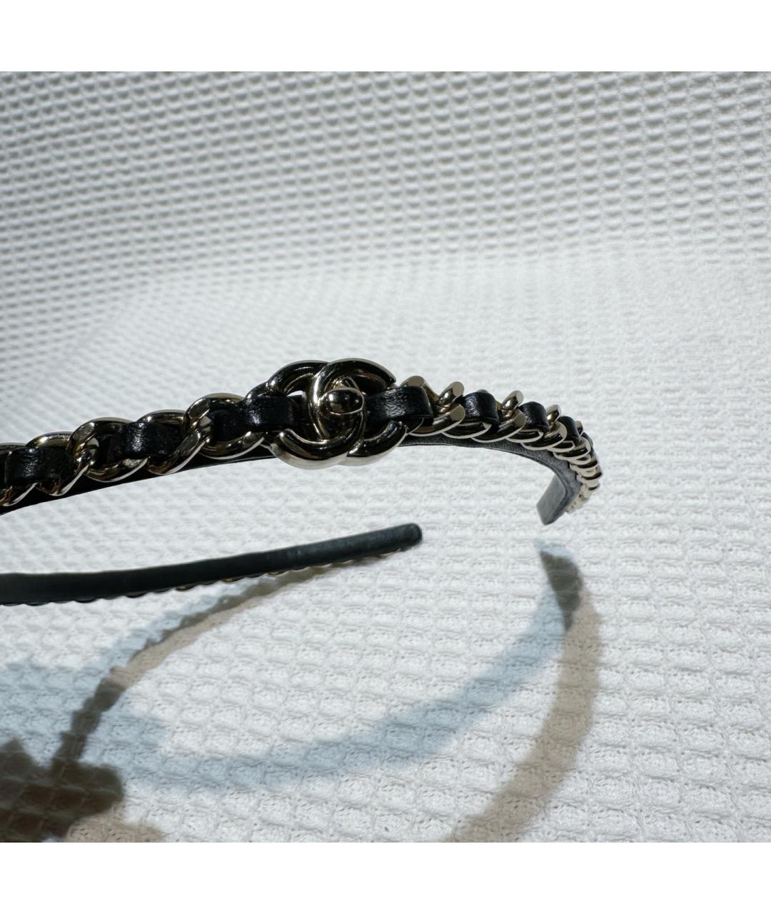 CHANEL Черный ободок, фото 4