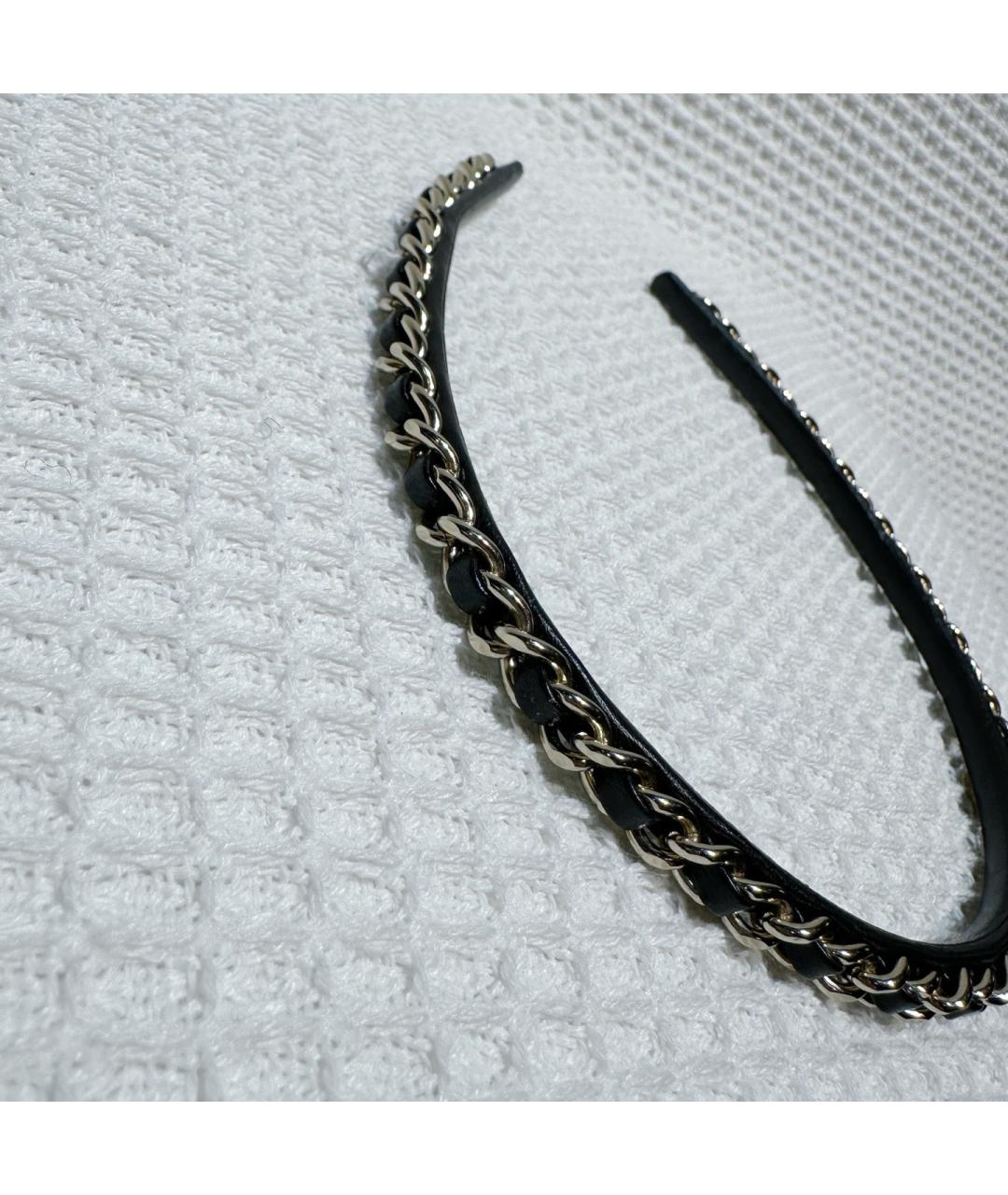 CHANEL Черный ободок, фото 3