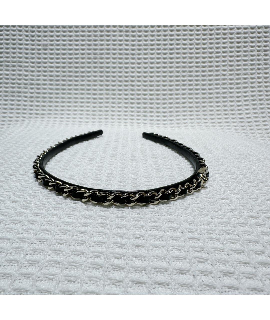 CHANEL Черный ободок, фото 9