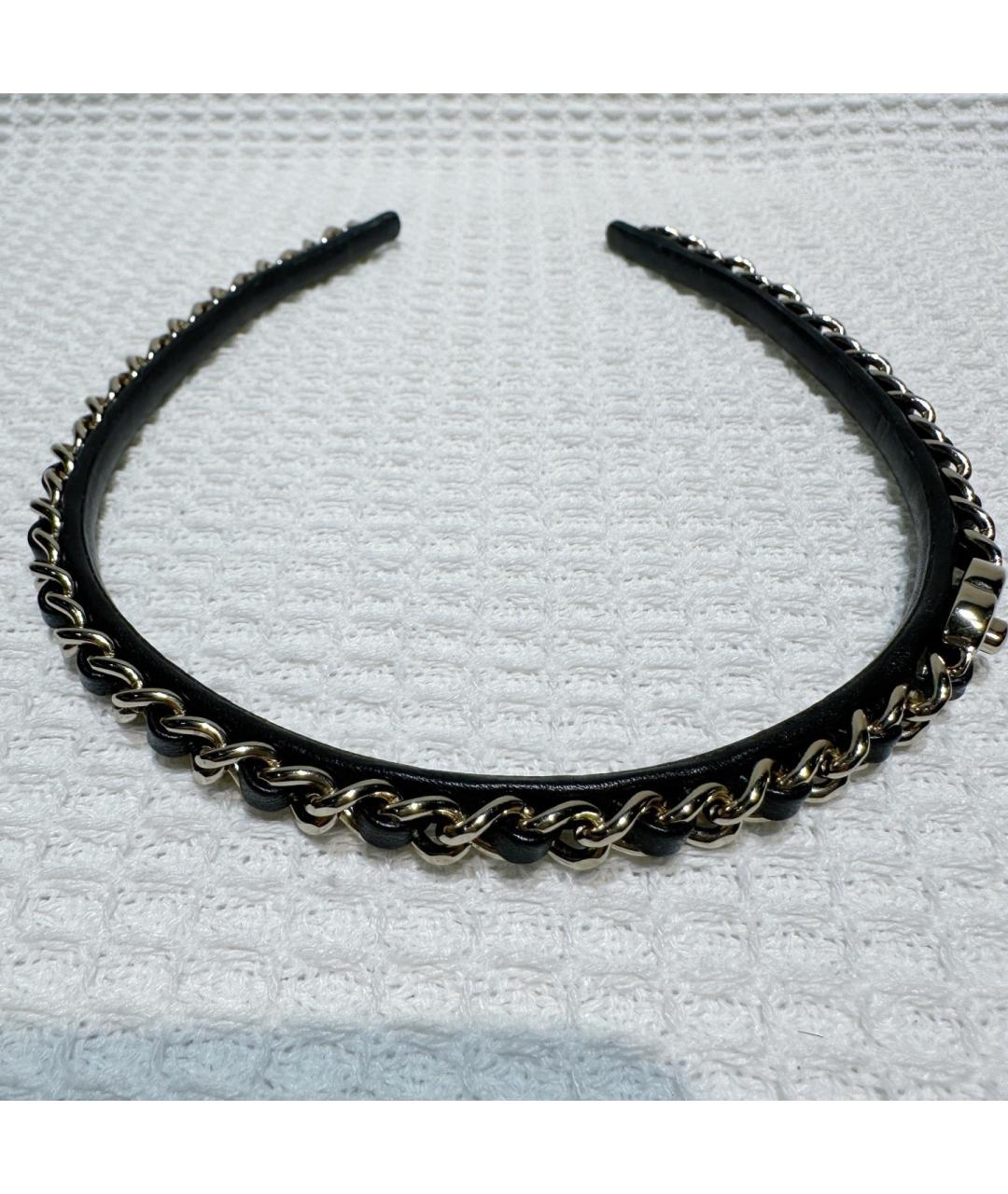 CHANEL Черный ободок, фото 6