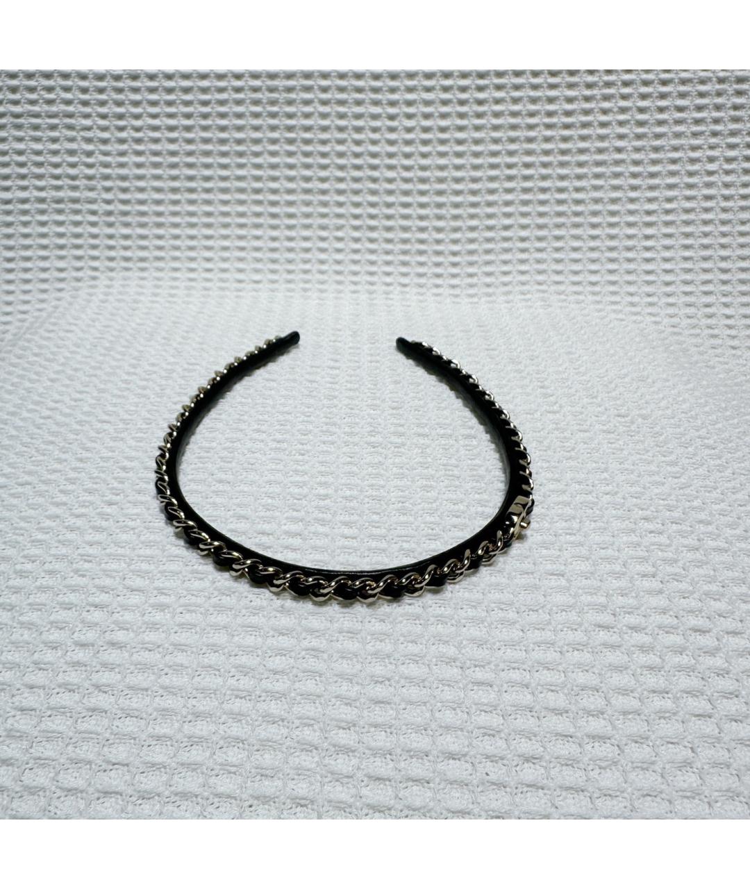 CHANEL Черный ободок, фото 5