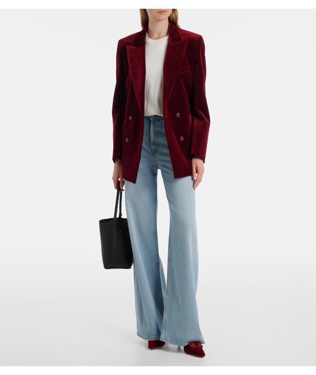 MANOLO BLAHNIK Красные бархатные туфли, фото 5