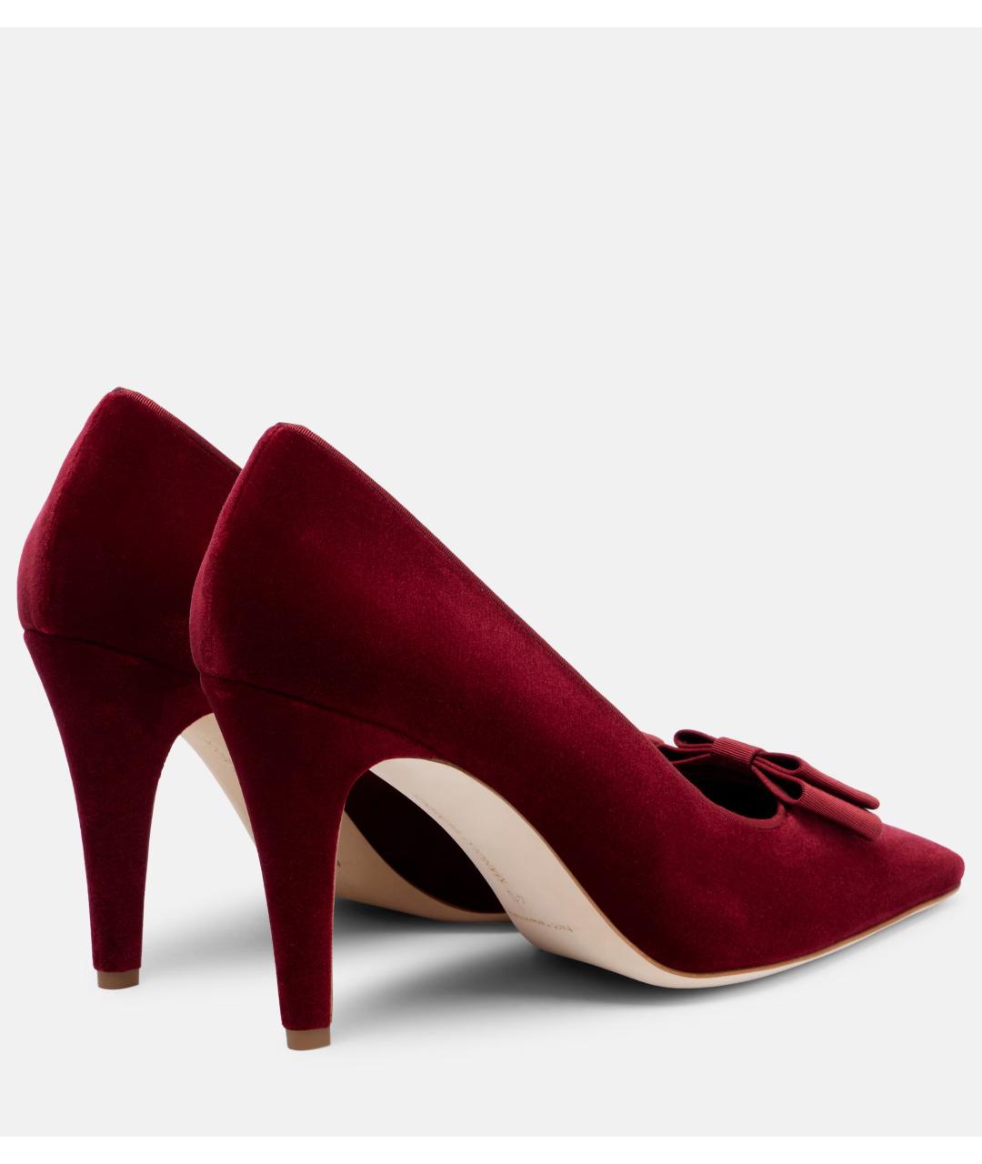 MANOLO BLAHNIK Красные бархатные туфли, фото 3