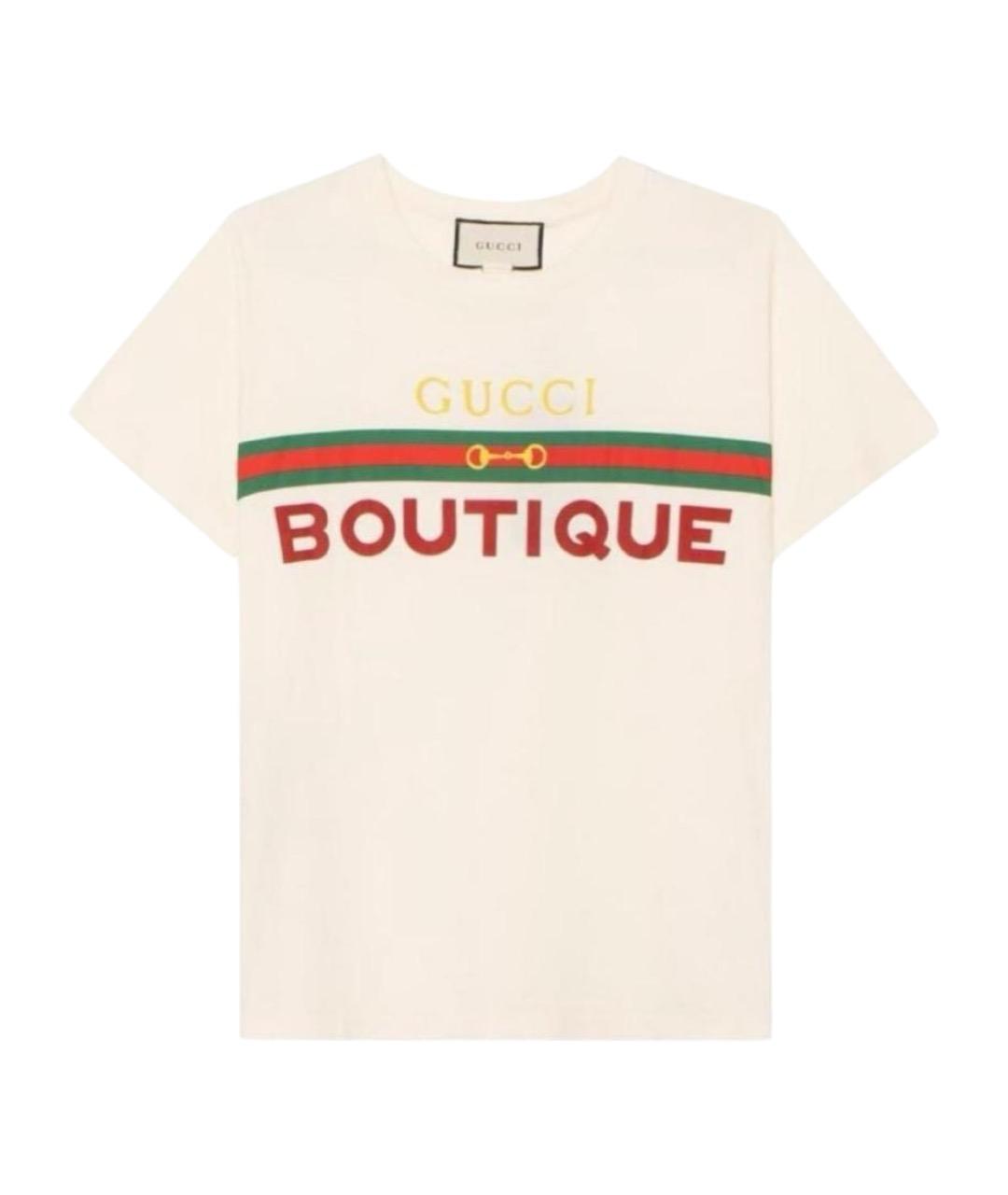 GUCCI Желтая хлопковая футболка, фото 1