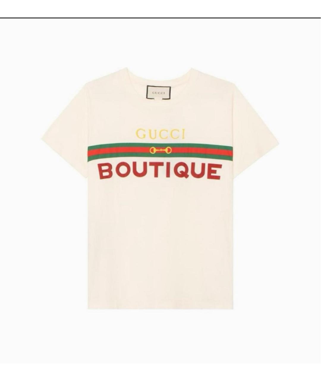 GUCCI Желтая хлопковая футболка, фото 9