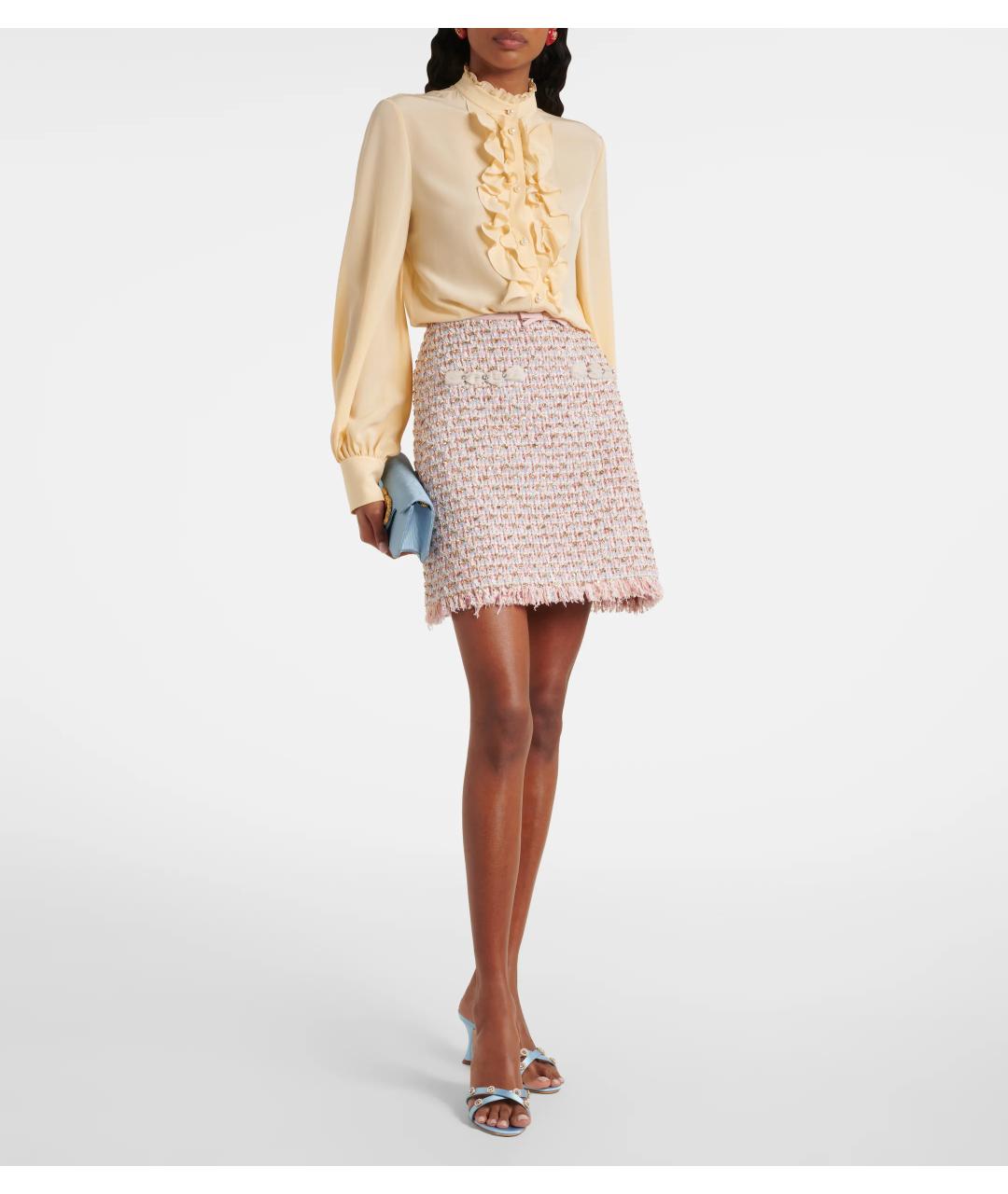 MANOLO BLAHNIK Голубые текстильные мюли, фото 2