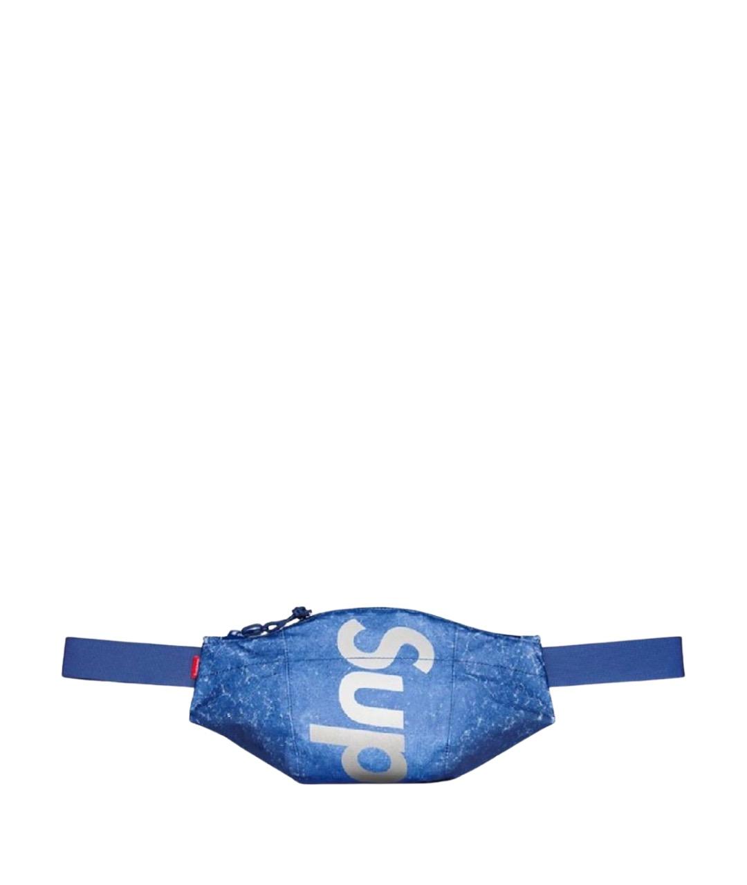 SUPREME Голубая поясная сумка, фото 1