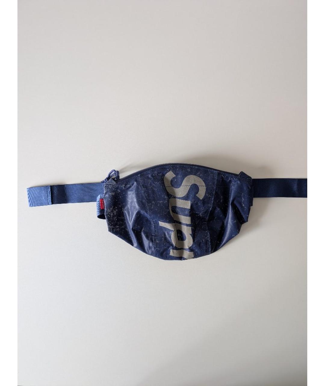 SUPREME Голубая поясная сумка, фото 2