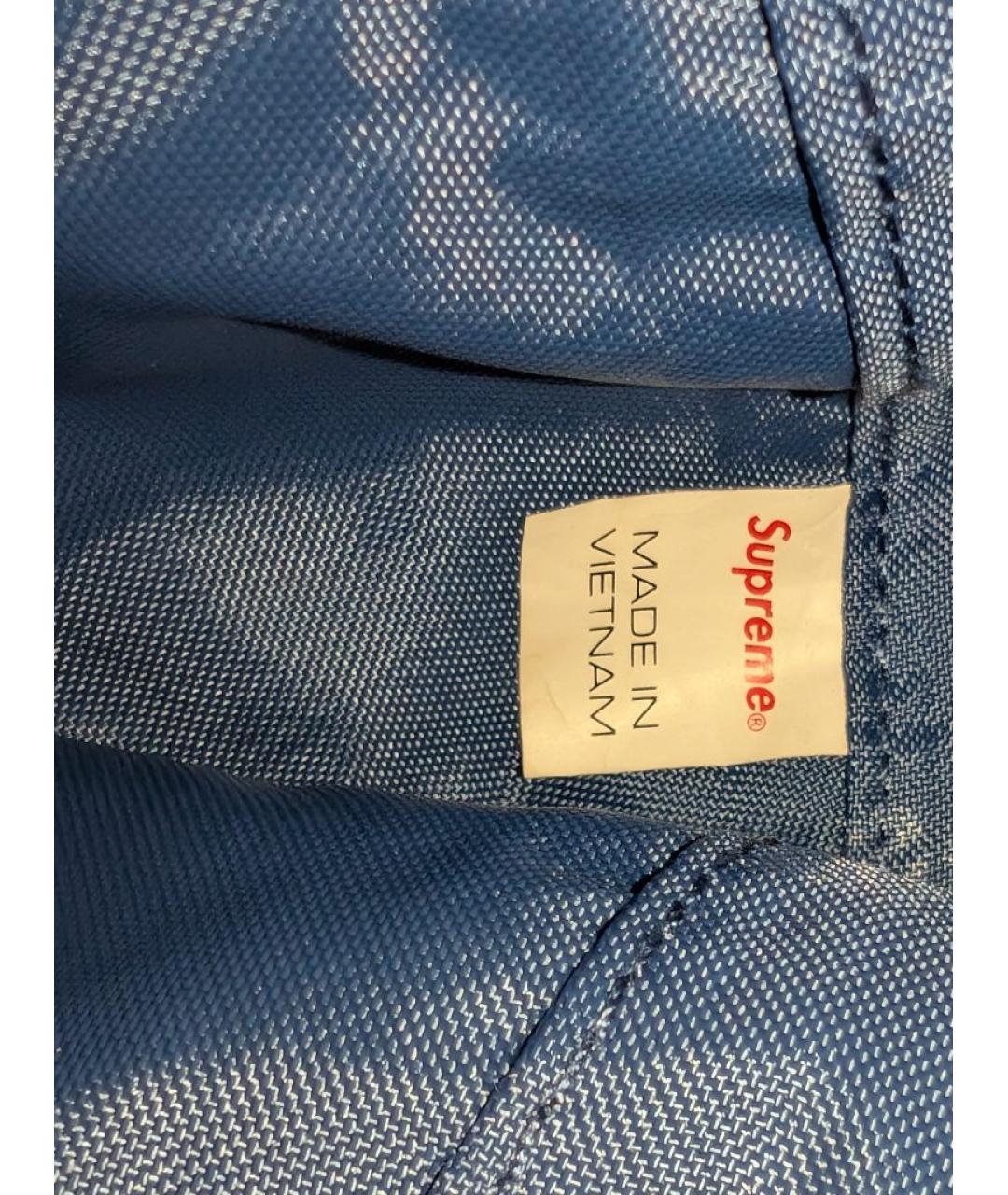 SUPREME Голубая поясная сумка, фото 7