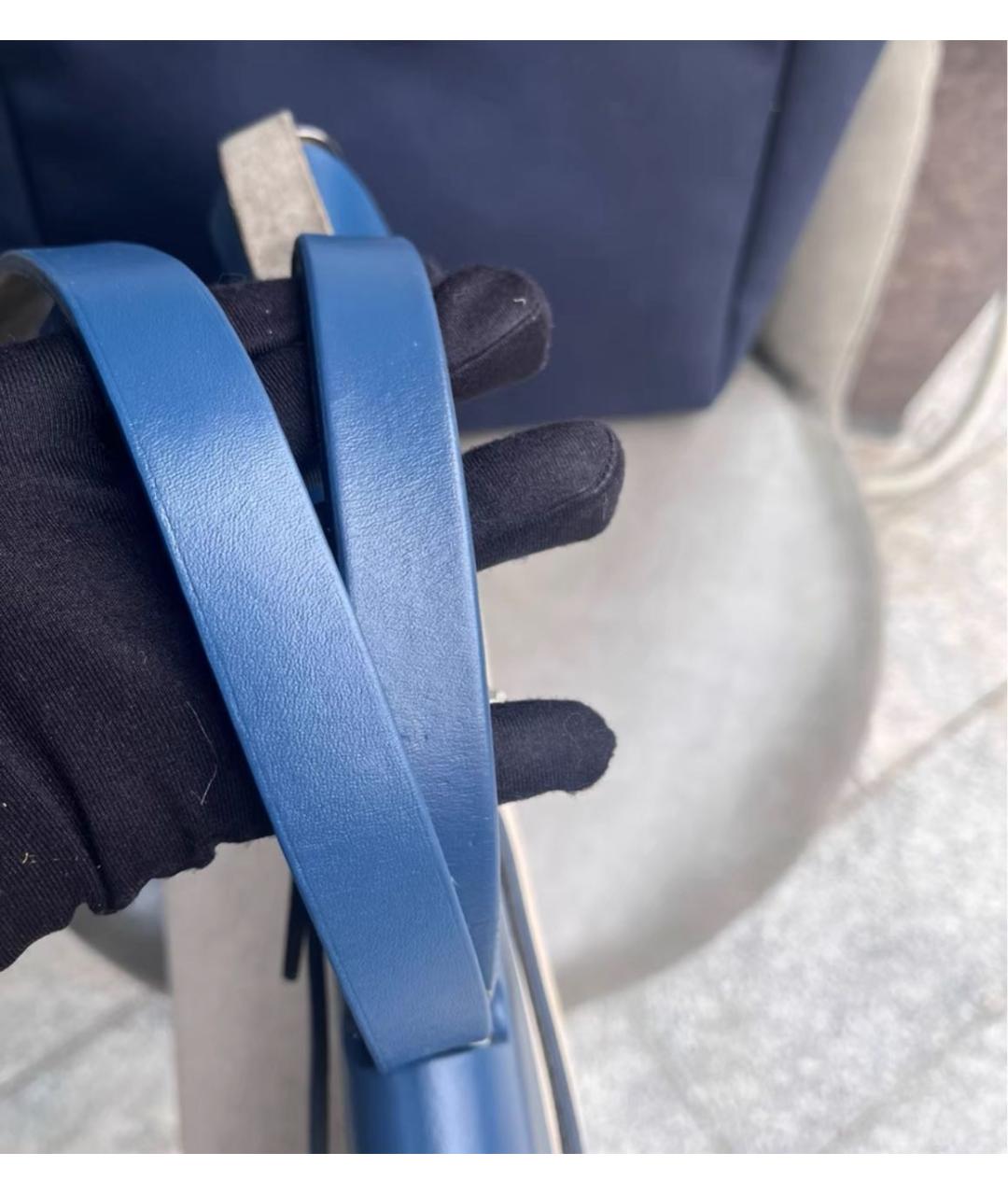 HERMES Синяя сумка через плечо, фото 5