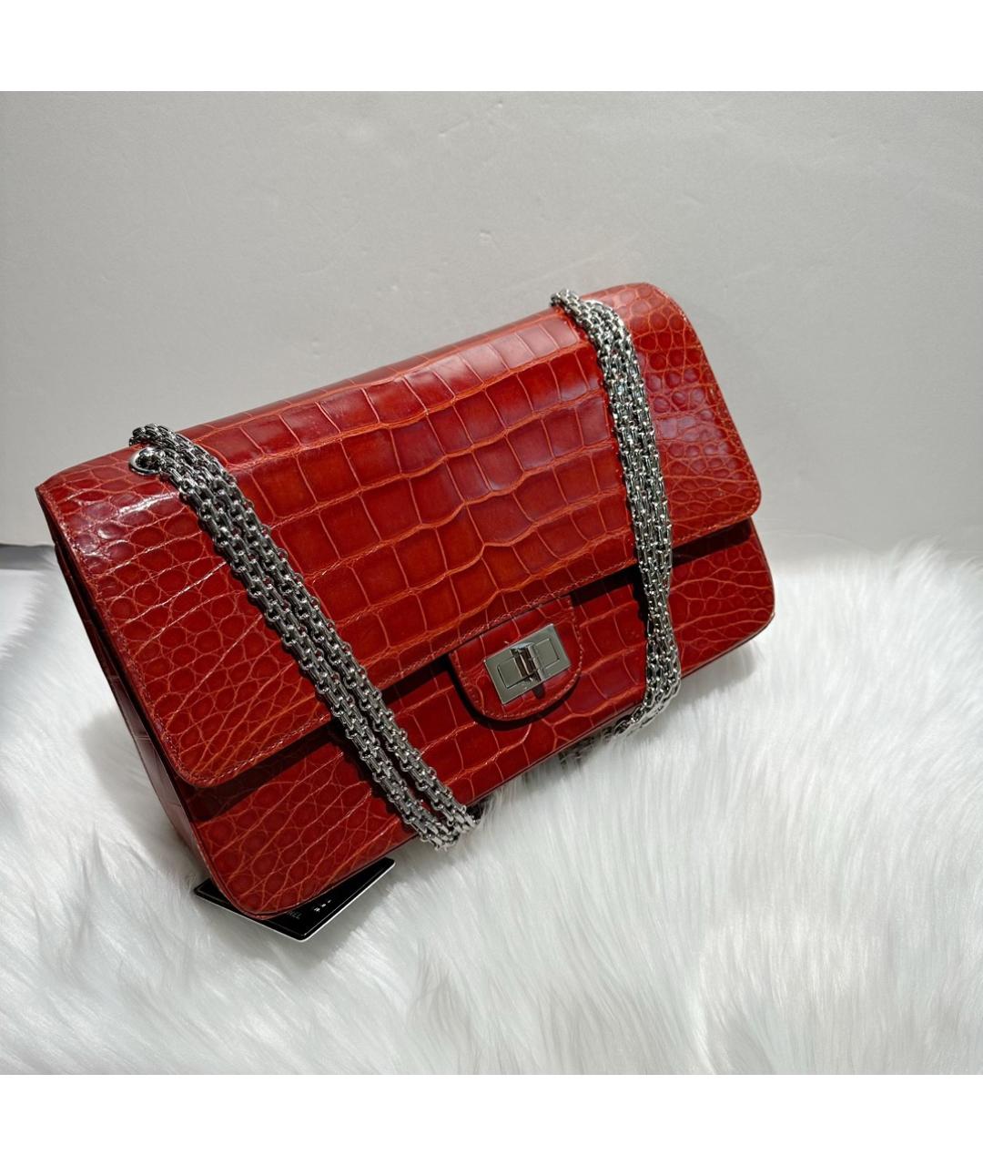 CHANEL Красная кожаная сумка через плечо, фото 3
