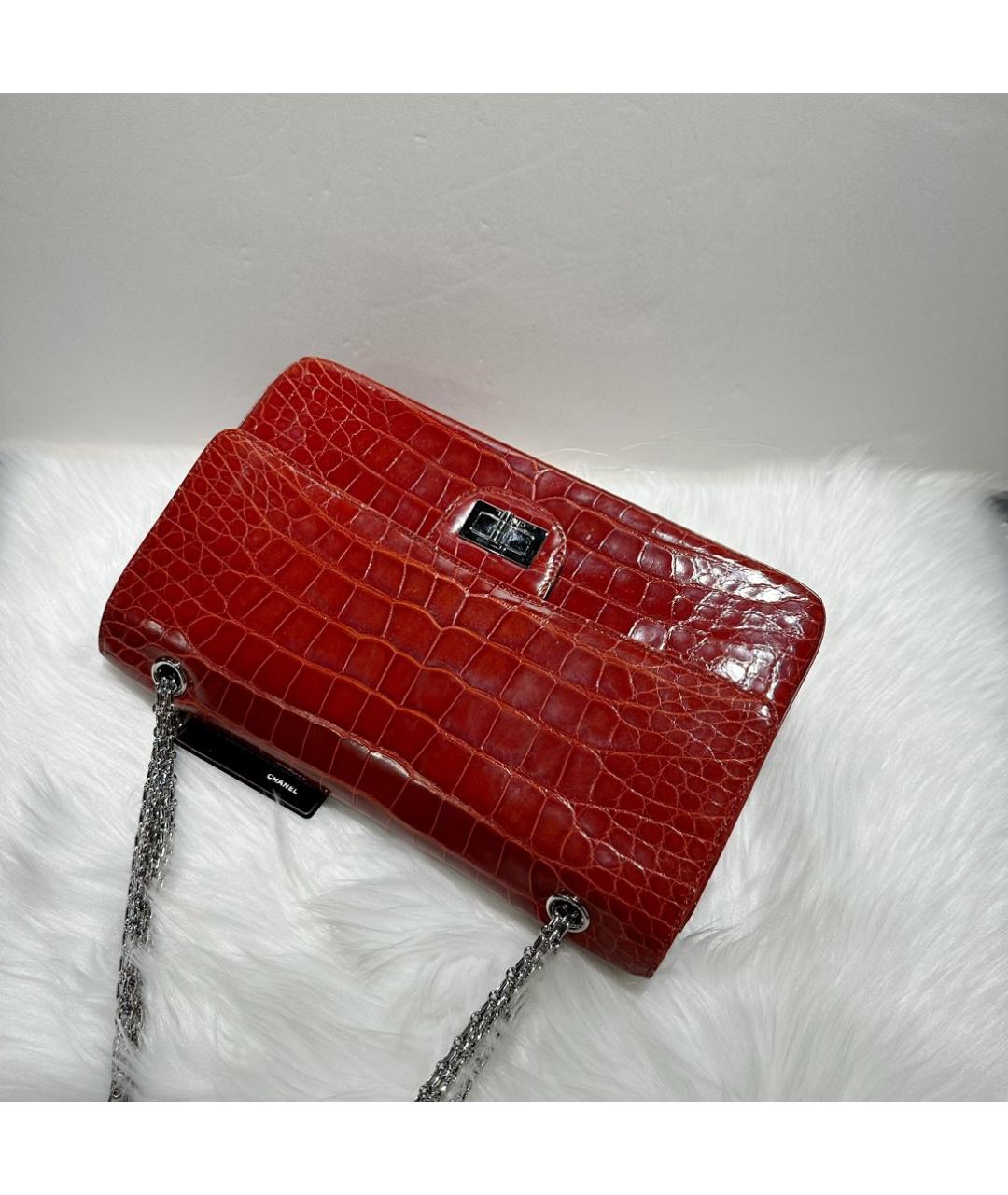 CHANEL Красная кожаная сумка через плечо, фото 6