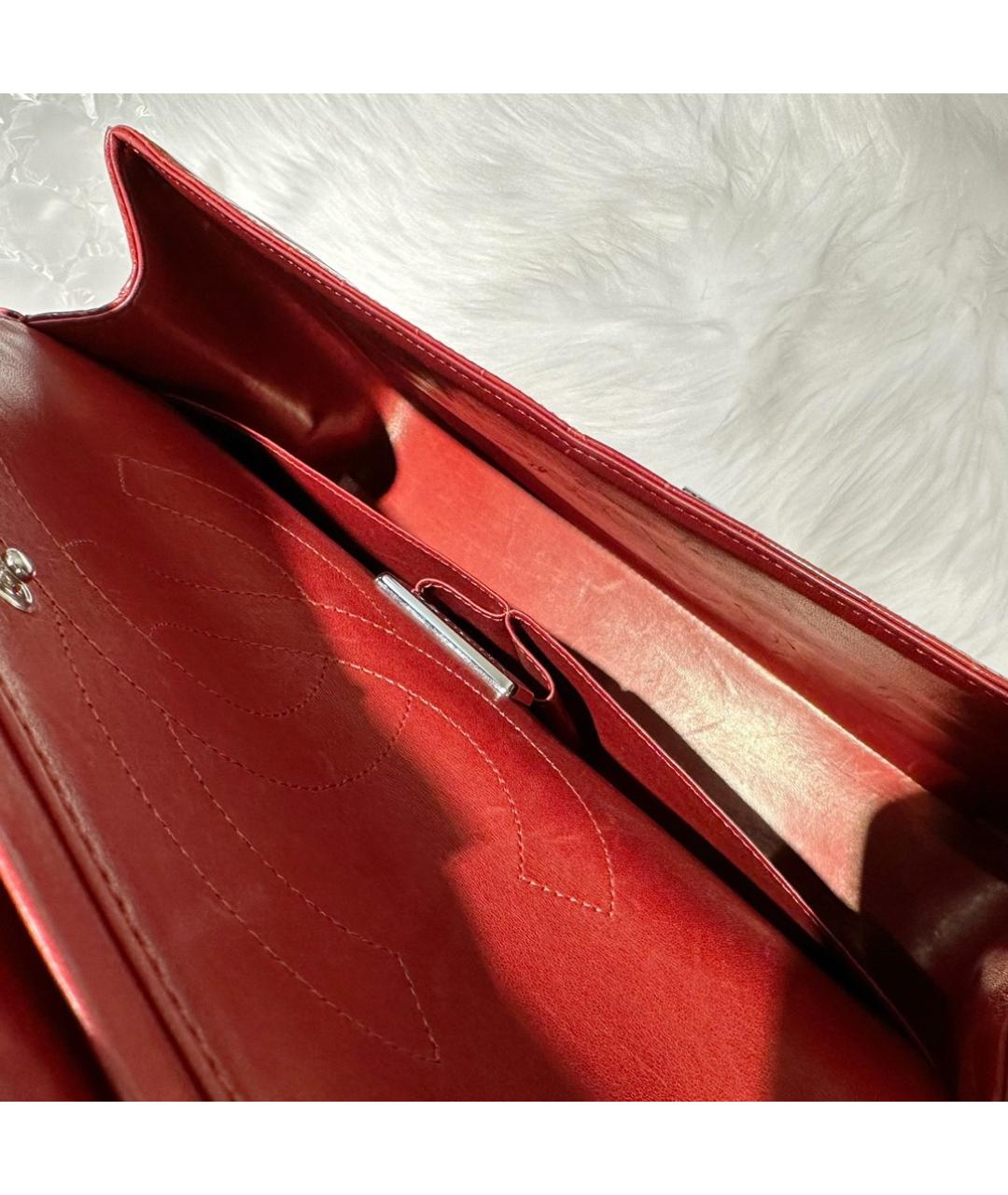 CHANEL Красная кожаная сумка через плечо, фото 8