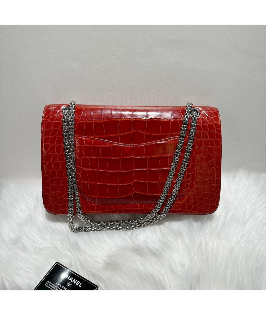 CHANEL Красная кожаная сумка через плечо, фото 5