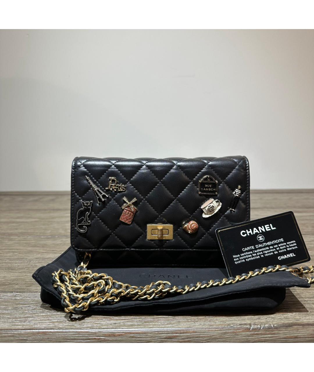 CHANEL Черная кожаная сумка через плечо, фото 9