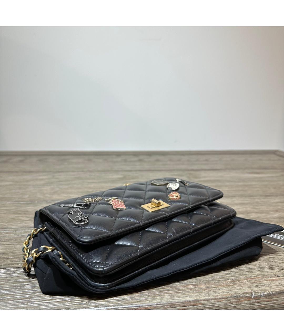 CHANEL Черная кожаная сумка через плечо, фото 4