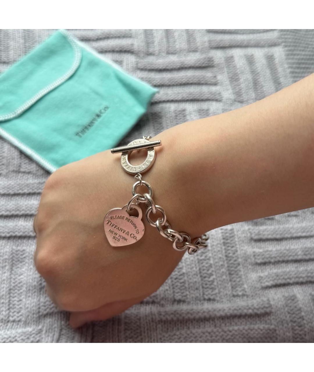 TIFFANY&CO Серебрянный серебряный браслет, фото 8