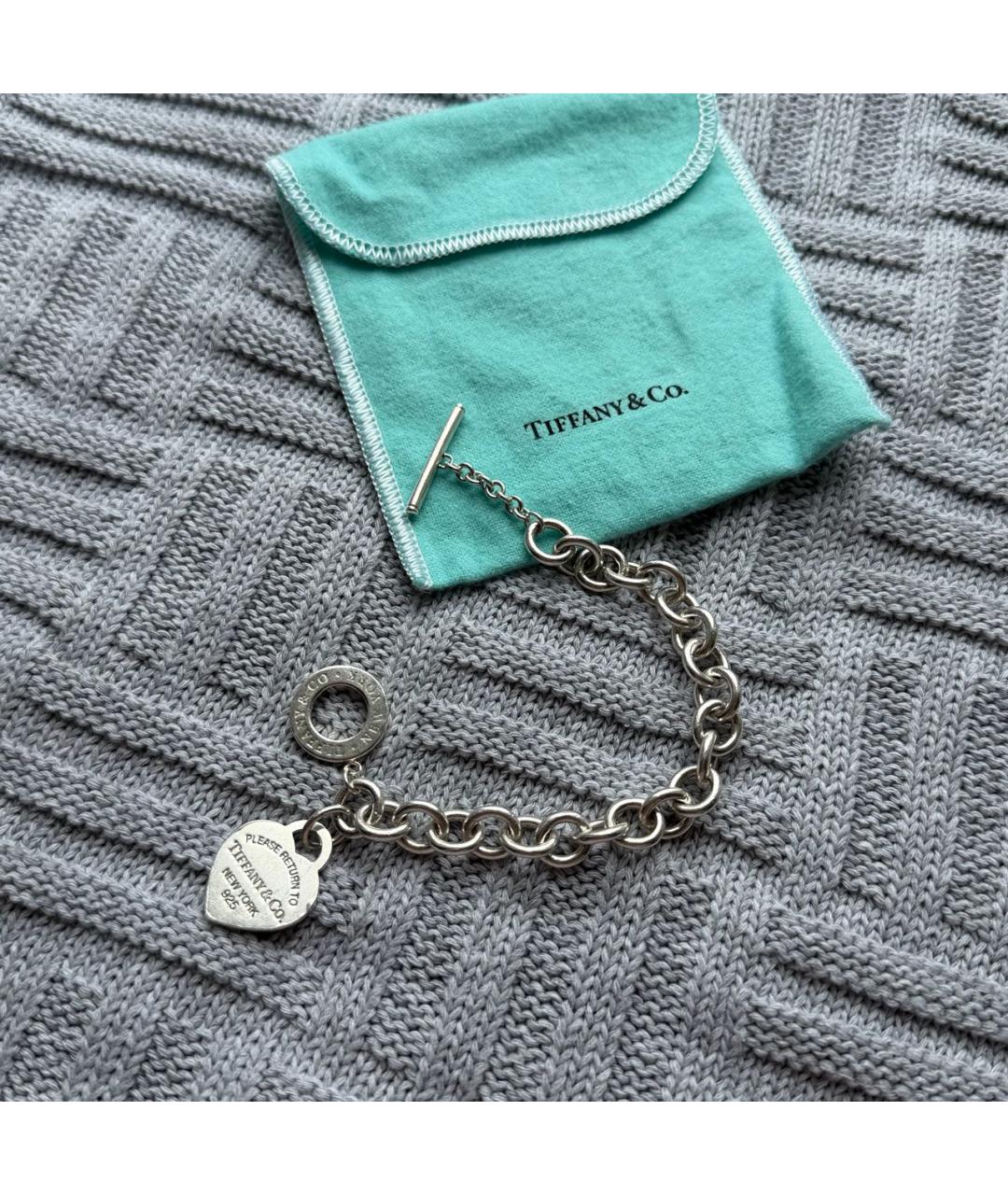 TIFFANY&CO Серебрянный серебряный браслет, фото 6