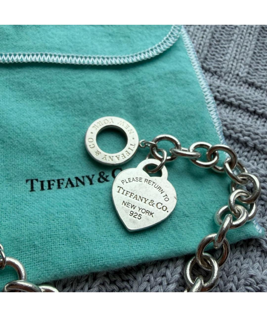TIFFANY&CO Серебрянный серебряный браслет, фото 7