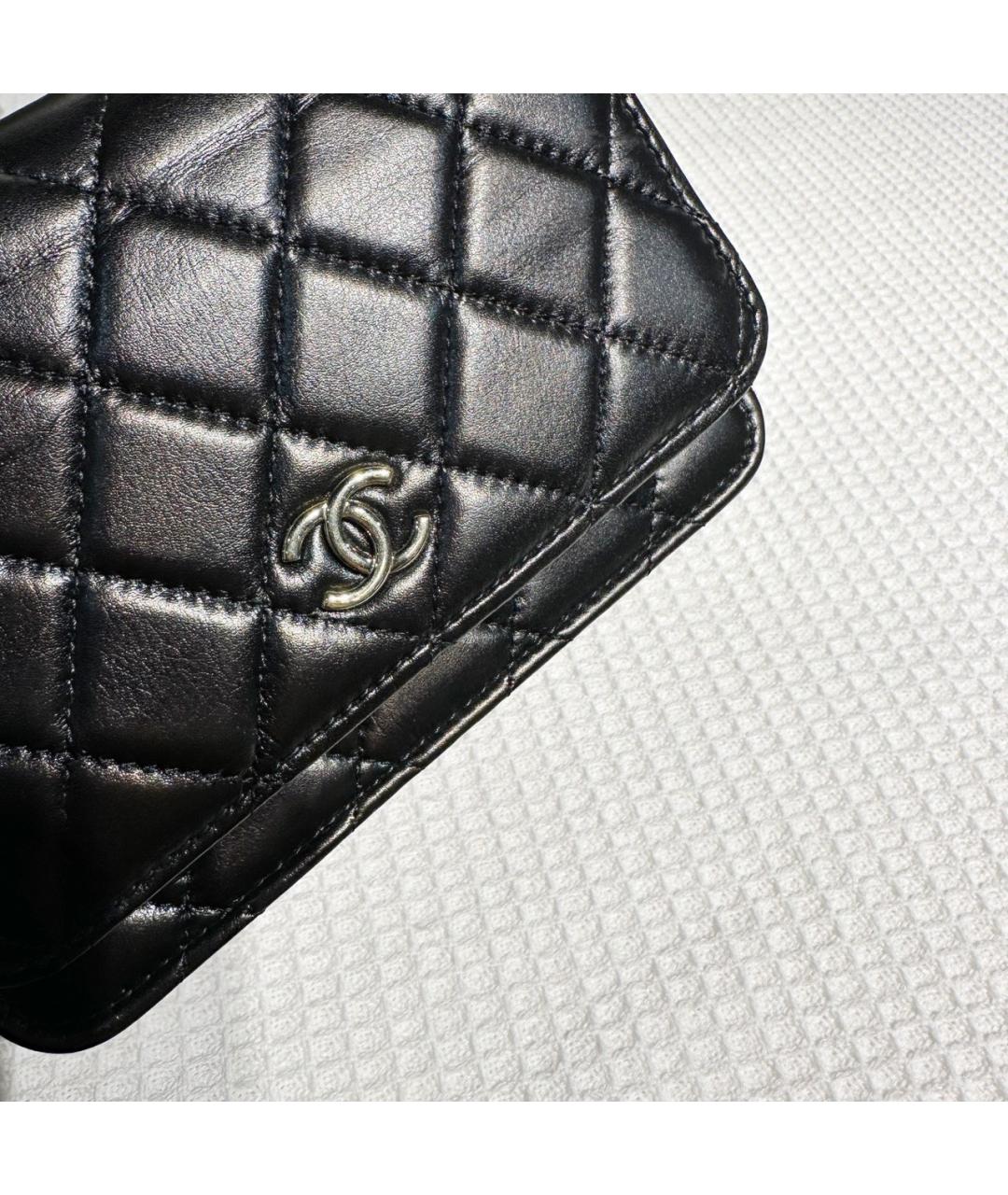 CHANEL Черная кожаная сумка через плечо, фото 7