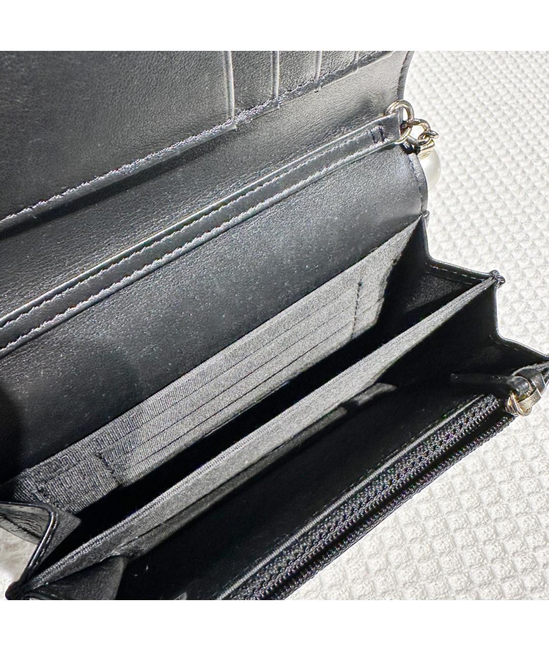 CHANEL Черная кожаная сумка через плечо, фото 6