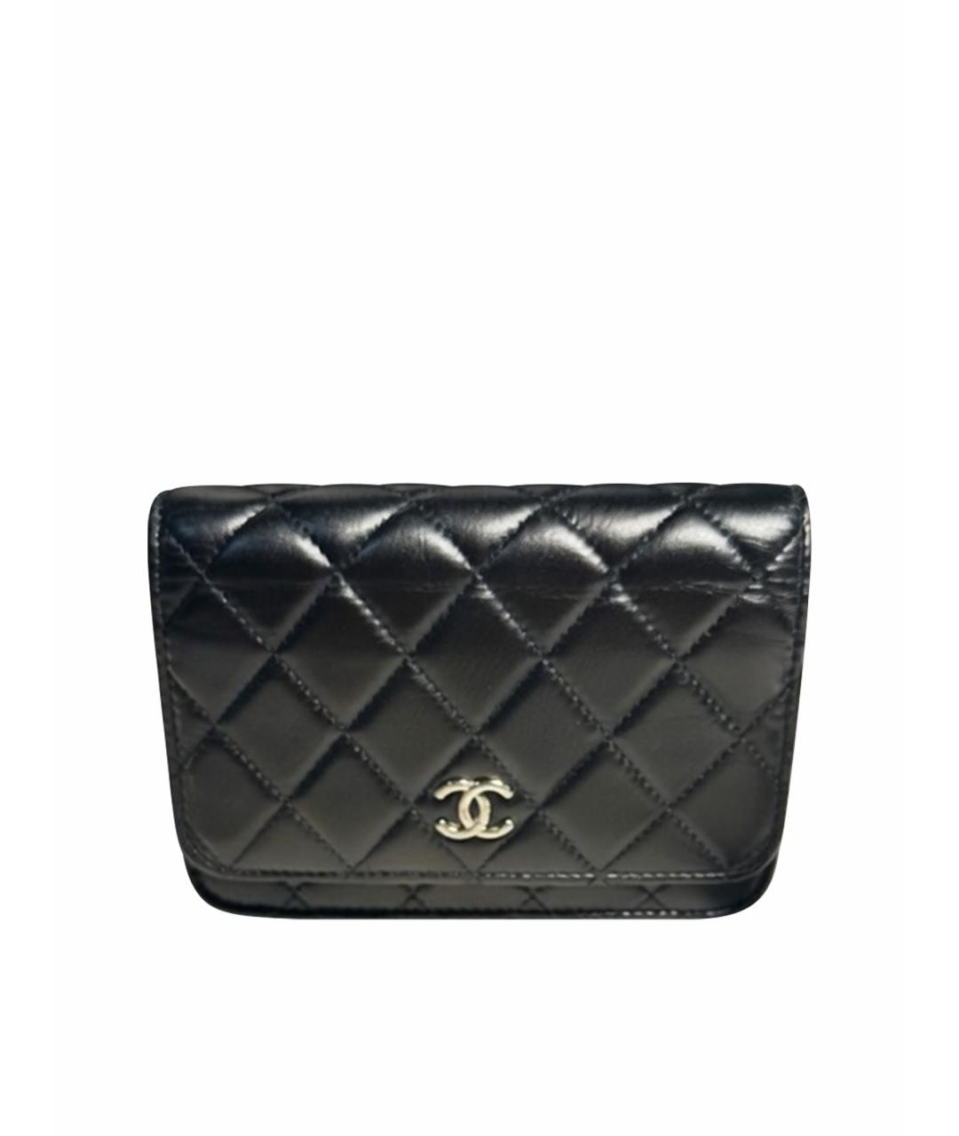CHANEL Черная кожаная сумка через плечо, фото 1