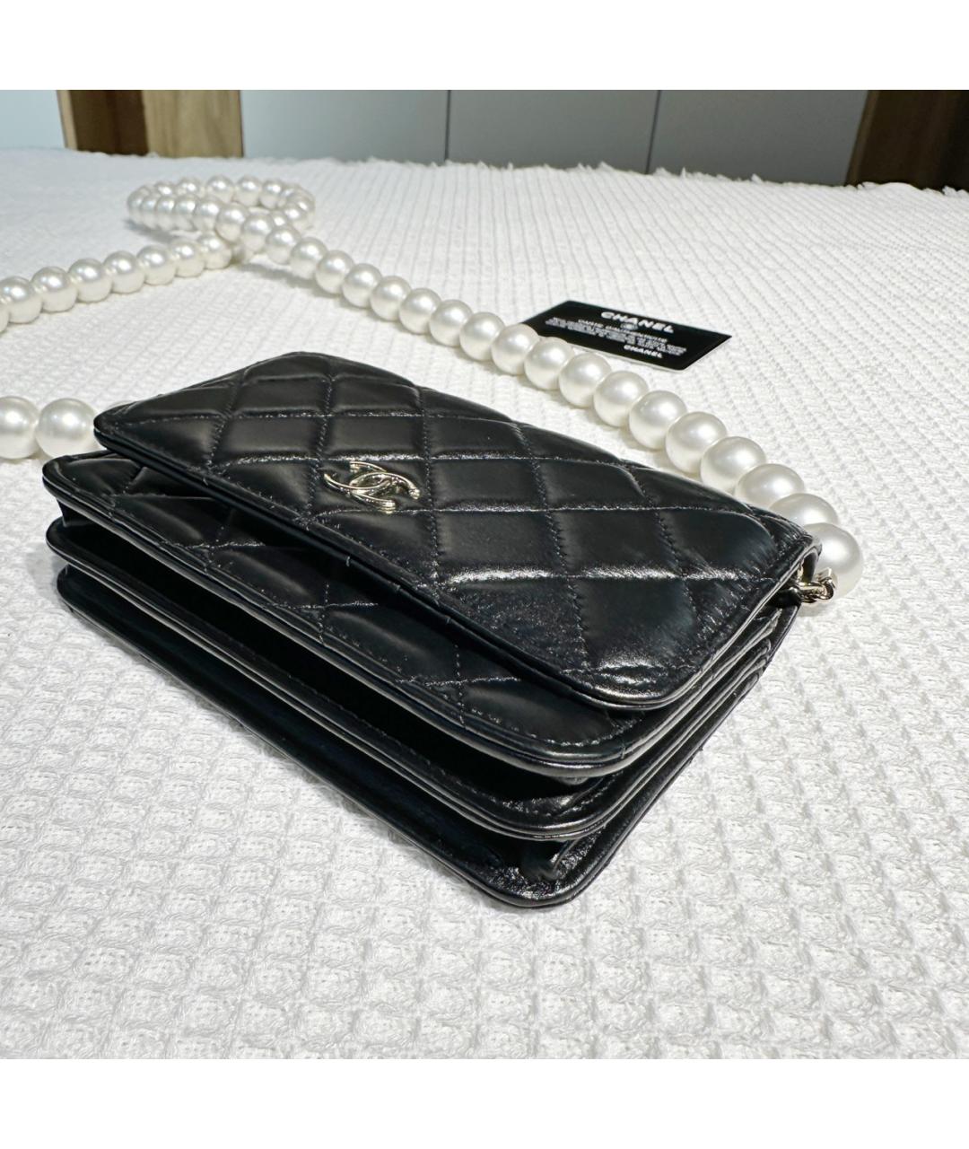 CHANEL Черная кожаная сумка через плечо, фото 4