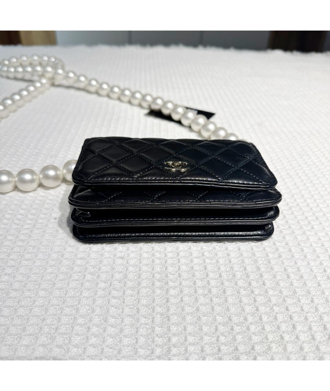 CHANEL Черная кожаная сумка через плечо, фото 2