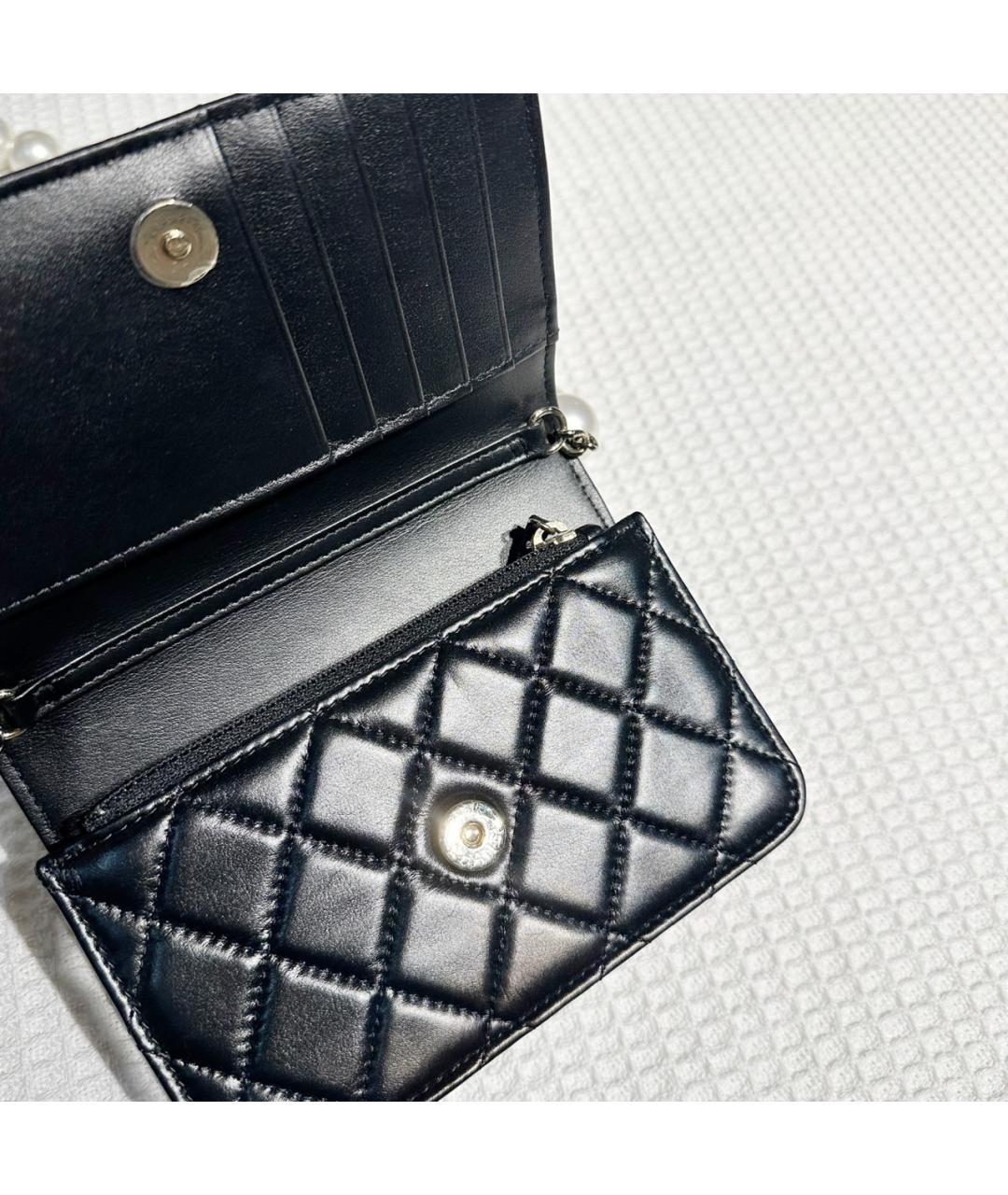 CHANEL Черная кожаная сумка через плечо, фото 5