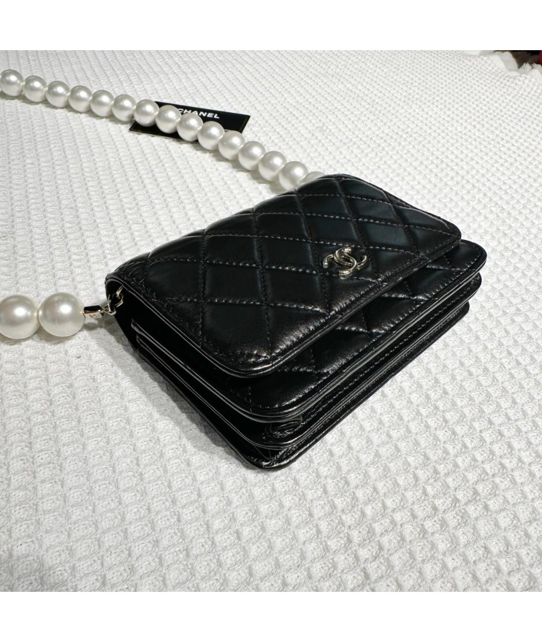 CHANEL Черная кожаная сумка через плечо, фото 3
