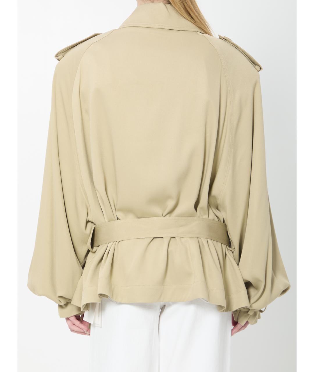 THE FRANKIE SHOP Бежевая вискозная куртка, фото 4