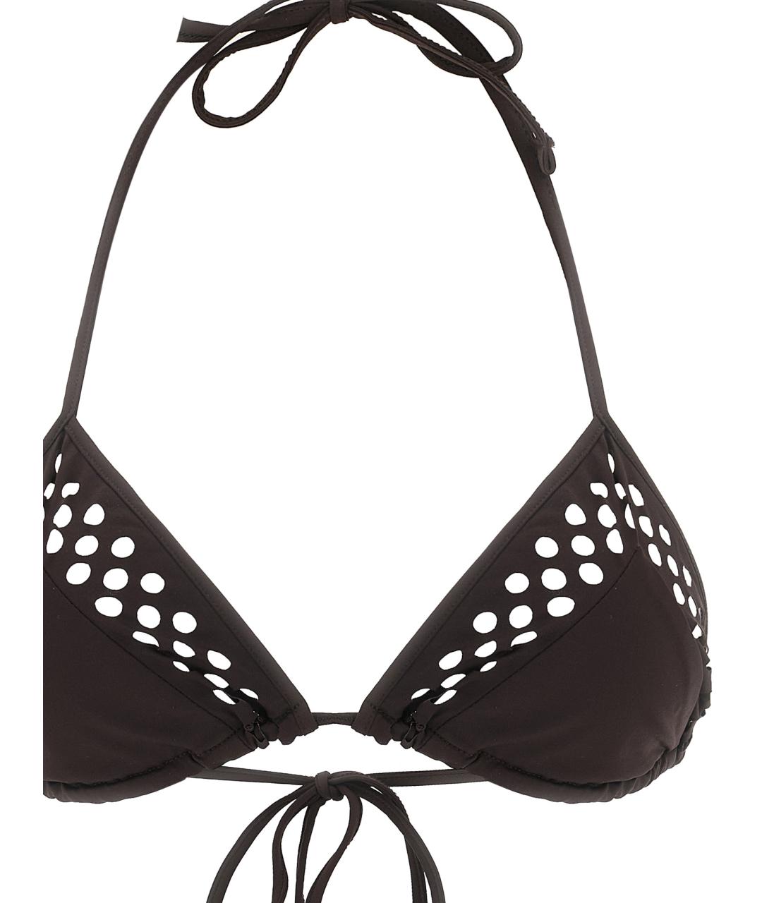 THE ATTICO Коричневый полиамидовый купальник, фото 3