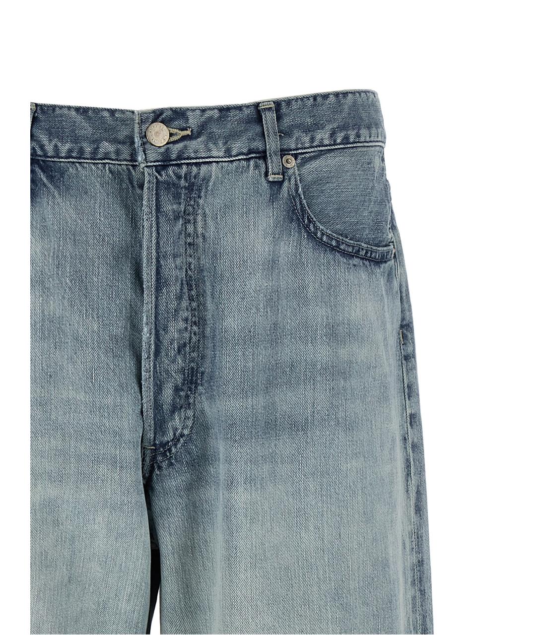 AURALEE Голубые хлопковые прямые джинсы, фото 3