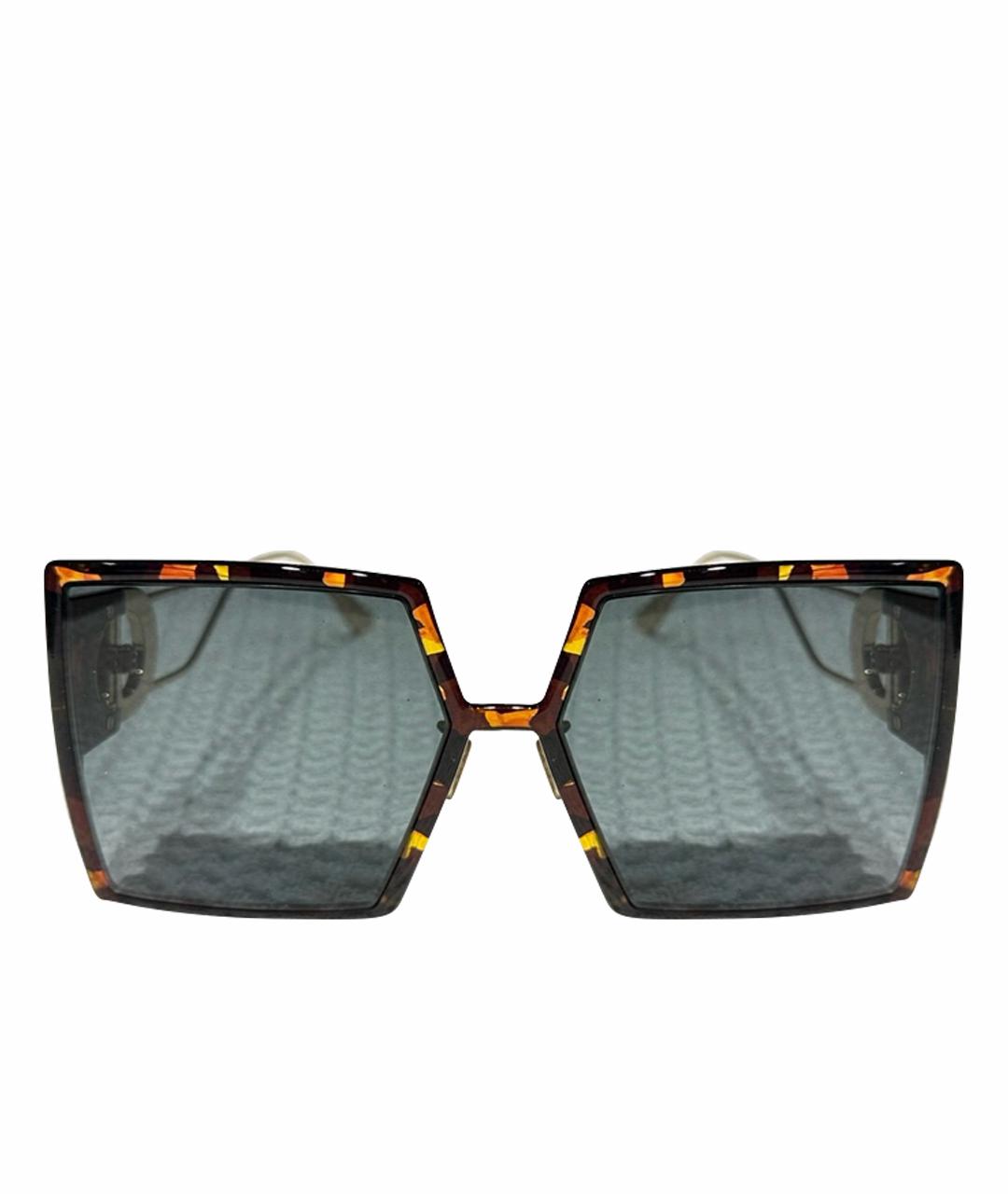 CHRISTIAN DIOR Коричневые пластиковые солнцезащитные очки, фото 1