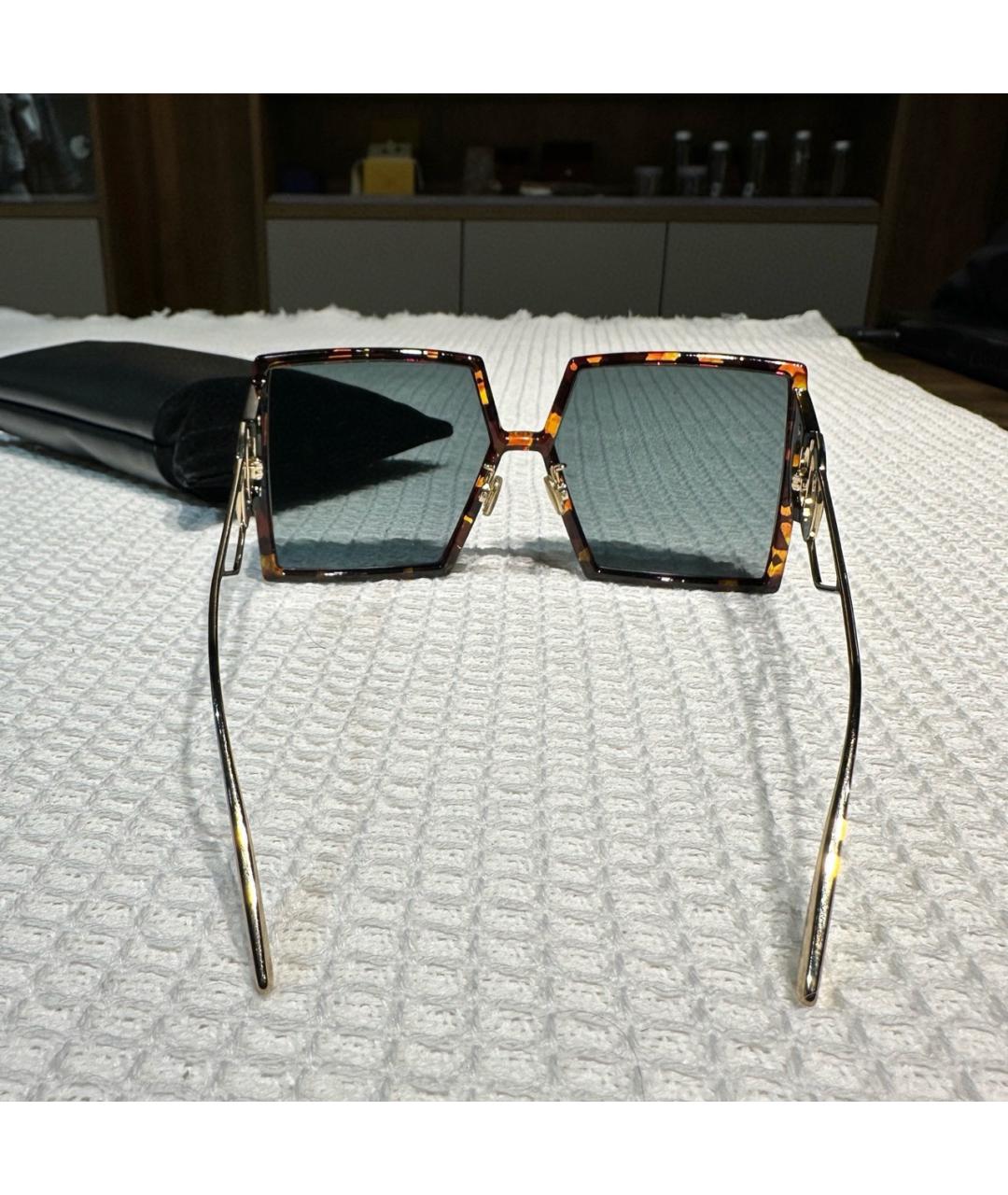 CHRISTIAN DIOR Коричневые пластиковые солнцезащитные очки, фото 5