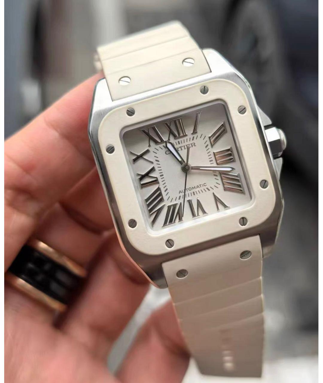 CARTIER Белые часы, фото 2
