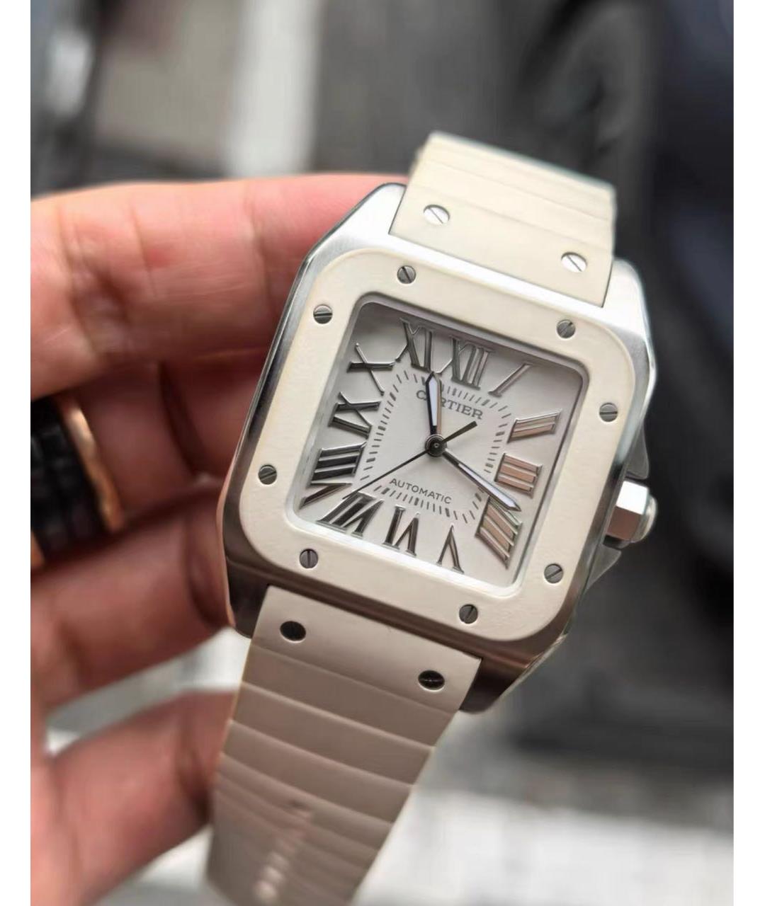CARTIER Белые часы, фото 3